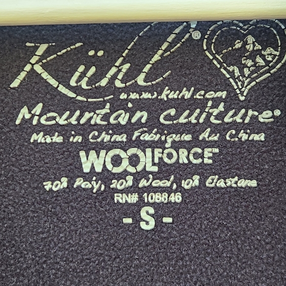 KUHL Women's Woolforce Jacket Small Black Full Zip Outdoor Hiking Gorpcore - Picture 2 of 11